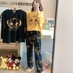 Disney-Ensemble-de-pyjama-mignon-Simba-pour-femme-v-tements-de-nuit-de-loisirs-manches-longues