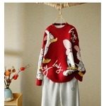 Disney-Duck-Long-Sleeve-Autumn-Winter-Cardigan-Jumper-Top-Turtleneck-Pullovers-Casual-Sweaters-Women-Loose-Sweater