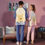 Pyjama-Winnie-l-ourson-pour-Couples-haut-et-pantalon-manches-longues-v-tements-de-maison-la