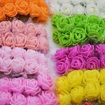 Mini-Bouquet-de-roses-artificielles-en-mousse-de-2cm-144-pi-ces-fausses-fleurs-multicolores-pour