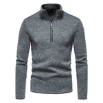 Polo-manches-longues-en-tricot-pour-homme-pull-classique-et-d-contract-col-semi-ouvert-couleur