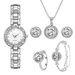 Ensemble-de-montre-de-luxe-pour-femme-bague-collier-boucles-d-oreilles-biscuits-horloge-mode-montre