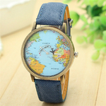 Montre-quartz-unisexe-pour-hommes-et-femmes-montre-bracelet-en-cuir-carte-avion-voyage-autour-du