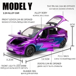 MINI-voiture-de-Simulation-TESLA-mod-le-Y-SUV-1-24-jouet-en-alliage-v-hicules