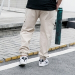 Pantalon-Cargo-ample-style-Hip-Hop-Safari-surv-tement-en-coton-extensible-la-cheville-sarouel-grandes