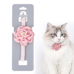 Collier-en-coton-pour-animaux-de-compagnie-couleur-unie-pour-chat-avec-fleur-boucle-r-glable