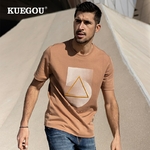 KUEGOU-T-shirt-manches-courtes-pour-homme-v-tement-estival-la-mode-avec-broderie-g-om
