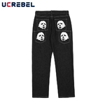 Spoof-pantalon-en-jean-jambes-droites-pour-homme-Streetwear-d-contract-et-ample