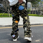 Jeans-de-Camouflage-pour-hommes-pantalon-Cargo-droit-et-d-contract-avec-Patch-brod-Streetwear-marque