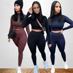 Ensemble-de-surv-tement-col-roul-pour-femmes-sans-manches-haut-court-leggings-assortis-v-tements