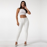 Leggings-en-Faux-cuir-pour-femmes-doubl-s-en-molleton-blanc-tenue-chaude-Push-Up-couleur