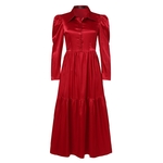 Celmia-Robe-chemise-longue-en-Satin-pour-femmes-l-gante-Maxi-d-contract-e-revers-manches