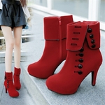 Bottines-talons-hauts-pour-femmes-chaussures-rouges-plate-forme-boucle-floqu-e-la-mode-PLUE-42