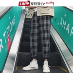 LAPPSTER-jeunesse-Streetwear-noir-Plaid-pantalon-hommes-Joggers-2020-hommes-droite-Harem-pantalon-hommes-cor-en