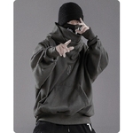 Sweat-capuche-col-haut-pour-homme-ample-confortable-streetwear-Harajuku-Hiphop-polaire-surdimensionn-collection-automne-et