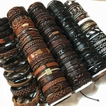 Bracelets-en-Cuir-Style-Punk-Bijoux-de-Couple-Pour-Homme-et-Femme-50-Pi-ces-Lot