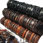 Bracelets-en-Cuir-Style-Punk-Bijoux-de-Couple-Pour-Homme-et-Femme-50-Pi-ces-Lot