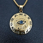 Colliers-avec-pendentif-l-il-d-horus-pour-hommes-et-femmes-bijoux-ronds-en-acier-inoxydable