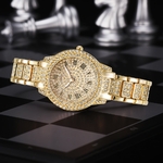 Pour-Femmes-Montre-en-Diamants-et-Strass-Bijou-avec-Bracelet-en-Or-et-Pierres-Marque-de