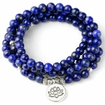 Bracelet-de-pri-re-Mala-en-lapis-lazuli-perles-naturelles-id-al-pour-m-ditation-gu