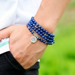 Bracelet-de-pri-re-Mala-en-lapis-lazuli-perles-naturelles-id-al-pour-m-ditation-gu