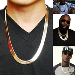 Collier-Long-ras-du-cou-pour-hommes-cha-ne-Hip-Hop-d-contract-e-Vintage-10MM