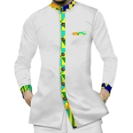 Chemise-en-Bazin-Riche-pour-hommes-100-coton-d-contract-s-v-tements-africains-Dashiki-Kente