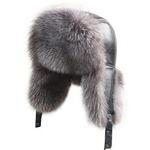 ZDFURS-Winter-Men-s-100-Real-Silver-Fox-Fur-Bomber-Hat-Raccoon-Fur-Ushanka-Cap-Trapper