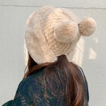 Chapeau-en-fourrure-polaire-douce-pour-femme-couvre-chef-tricot-avec-pompons-mignons-trappeur-de-Ski