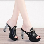 Mules-sexy-en-cuir-talons-hauts-pour-femme-sabots-noirs-plateforme-et-bout-ouvert-sandales-Emal