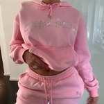 Surv-tement-avec-Paillettes-Diamants-pour-Femme-Tenue-de-Sport-2-Pi-ces-Sweat-Shirt-Capuche