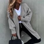 Manteau-de-pull-manches-longues-pour-la-maison-poche-longue-couleur-unie-automne-et-hiver