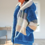 Manteau-capuche-pour-femme-veste-chaude-manches-longues-bloc-de-couleur-fermeture-clair-peluche-automne-hiver