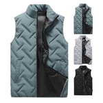 Gilet-d-hiver-pour-hommes-fabuleux-rembourr-Cardigan-loisirs-couleur-unie