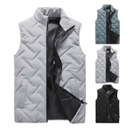 Gilet-d-hiver-pour-hommes-fabuleux-rembourr-Cardigan-loisirs-couleur-unie