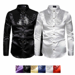 Chemise-de-soir-e-en-Satin-manches-longues-pour-homme-haut-Slim-de-luxe-semblable-de