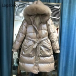 Lagabogy-parka-en-cuir-brillant-pour-femme-manteau-en-duvet-de-canard-blanc-2021-en-fourrure