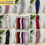 Robe-Hijab-pour-Femmes-Musulmanes-Tenue-Assortie-Moyen-Orient-Duba-Abaya-Turquie-Kaftan-V-tements-Islamiques