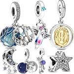 Breloque-galaxie-2021-en-argent-sterling-100-perles-bleues-adapt-es-aux-pendentifs-de-bracelet-Pandora