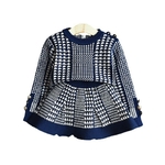 Pull-tricot-chaud-pour-enfant-fille-ensemble-deux-pi-ces-chemise-et-jupe-mode-cor-enne