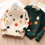 Pull-tricot-pois-color-s-pour-enfants-pull-over-col-rond-pour-b-b-s-filles