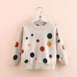 Pull-tricot-pois-color-s-pour-enfants-pull-over-col-rond-pour-b-b-s-filles