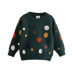 Pull-tricot-pois-color-s-pour-enfants-pull-over-col-rond-pour-b-b-s-filles