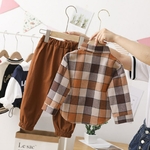 Ensemble-de-V-tements-en-Coton-pour-Enfant-2-Pi-ces-Chemise-Carreaux-avec-Pantalon-Tenue