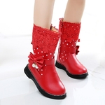 Bottes-hautes-en-fourrure-et-dentelle-perl-e-pour-filles-chaussures-d-hiver-en-caoutchouc-la