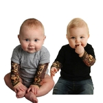 Novelty-Tattoo-Baby-Bodysuit-Cotton-Short-Sleeve-Newborn-Baby-Clothes-Spring-Infant-Boy-Clothes-Solid-Color