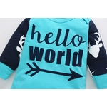 Ensemble-3-pi-ces-pour-b-b-gar-on-et-fille-T-shirt-imprim-Hello-world