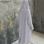 Alukasa-Cardigan-manches-longues-pour-femmes-manteau-capuche-couleur-unie-tricot-ample-l-gant-grande-taille