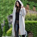 Long-pull-capuche-pour-femme-couleur-unie-ample-tricot-Cardigan-manteau-de-bureau-grande-taille-5XL