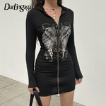 Darlingaga-robe-courte-moulante-capuche-pour-femmes-v-tement-gothique-Grunge-avec-ailes-imprim-es-graphique